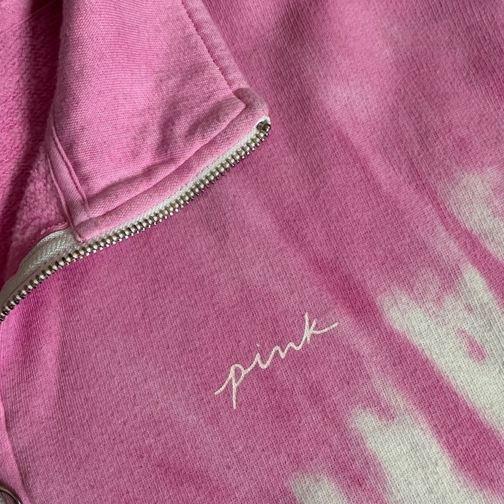 Victoria’s Secret PINK Varsity Half Zip Tie Dye Pullover Oversized Sweatshirt - Picture 9 of 11